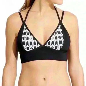Athleta Tiki Bralette Bikini Top, Black, sz S